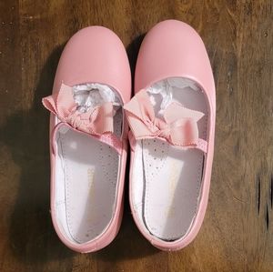 L'Amour Pauline Bow Flat in Rose, Little Kid Size 12